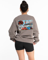 VW Car Show - 10th Annual - The Mens Crewneck - Washed Gray