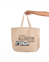 VW Car Show Tote Bag - Natural "Vintage Cars" Logo