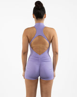 The Whole You Wellness - The High Neck Zip Jumpsuit - Purple