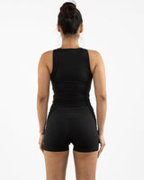 Rush Cycle Studio - The Womens Active Crop Tank - Black