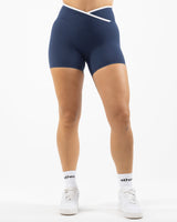 The Refinery Fitness Studio Piped Crossover Short - Navy