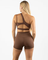 The Whole You Wellness - The One Shoulder Bra - Brown
