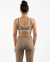The Whole You Wellness -The Piped Bra - Brown