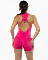 The Whole You Wellness - The High Neck Zip Jumpsuit - Pink