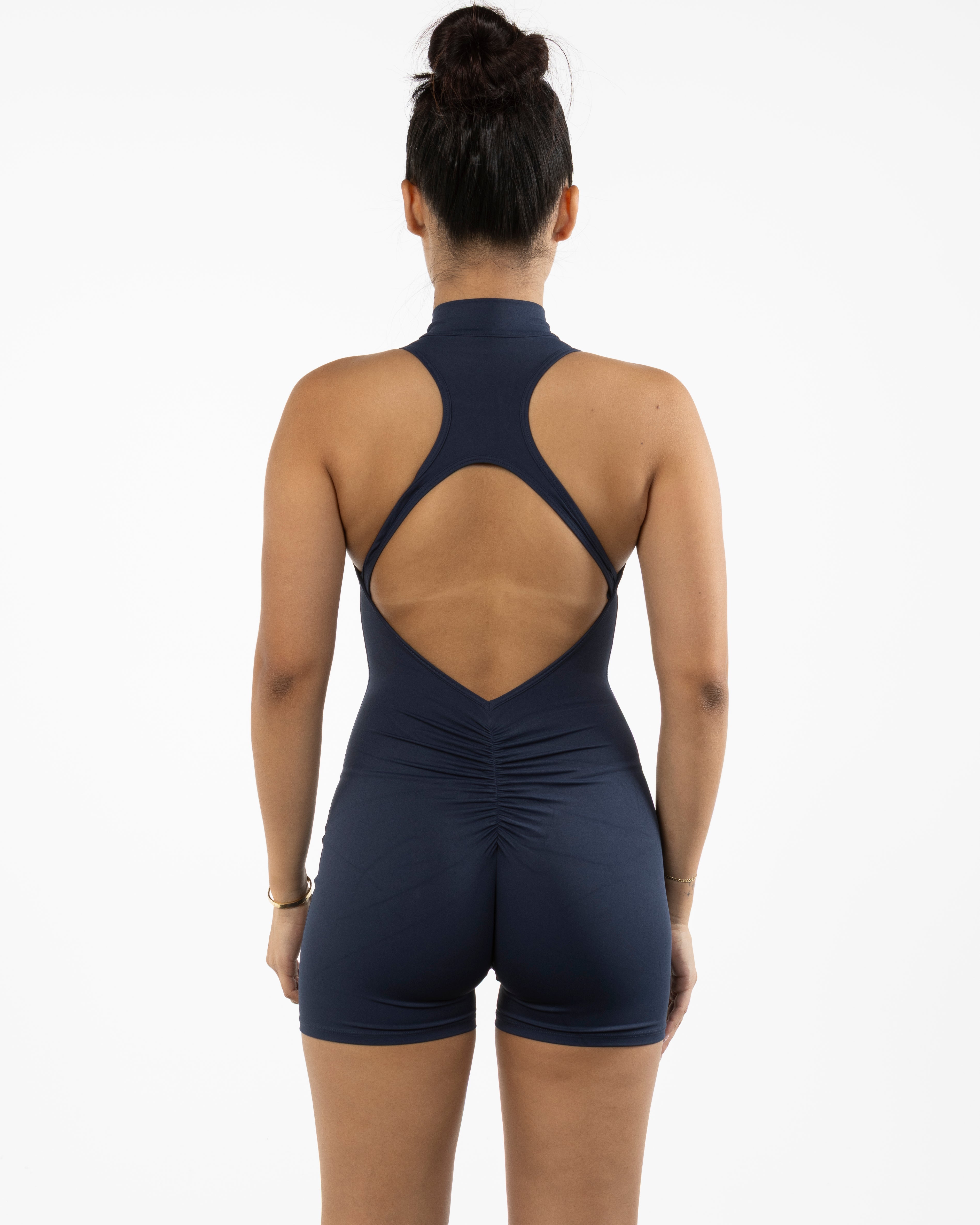 The Whole You Wellness - The High Neck Zip Jumpsuit - Navy