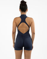 The Whole You Wellness - The High Neck Zip Jumpsuit - Navy