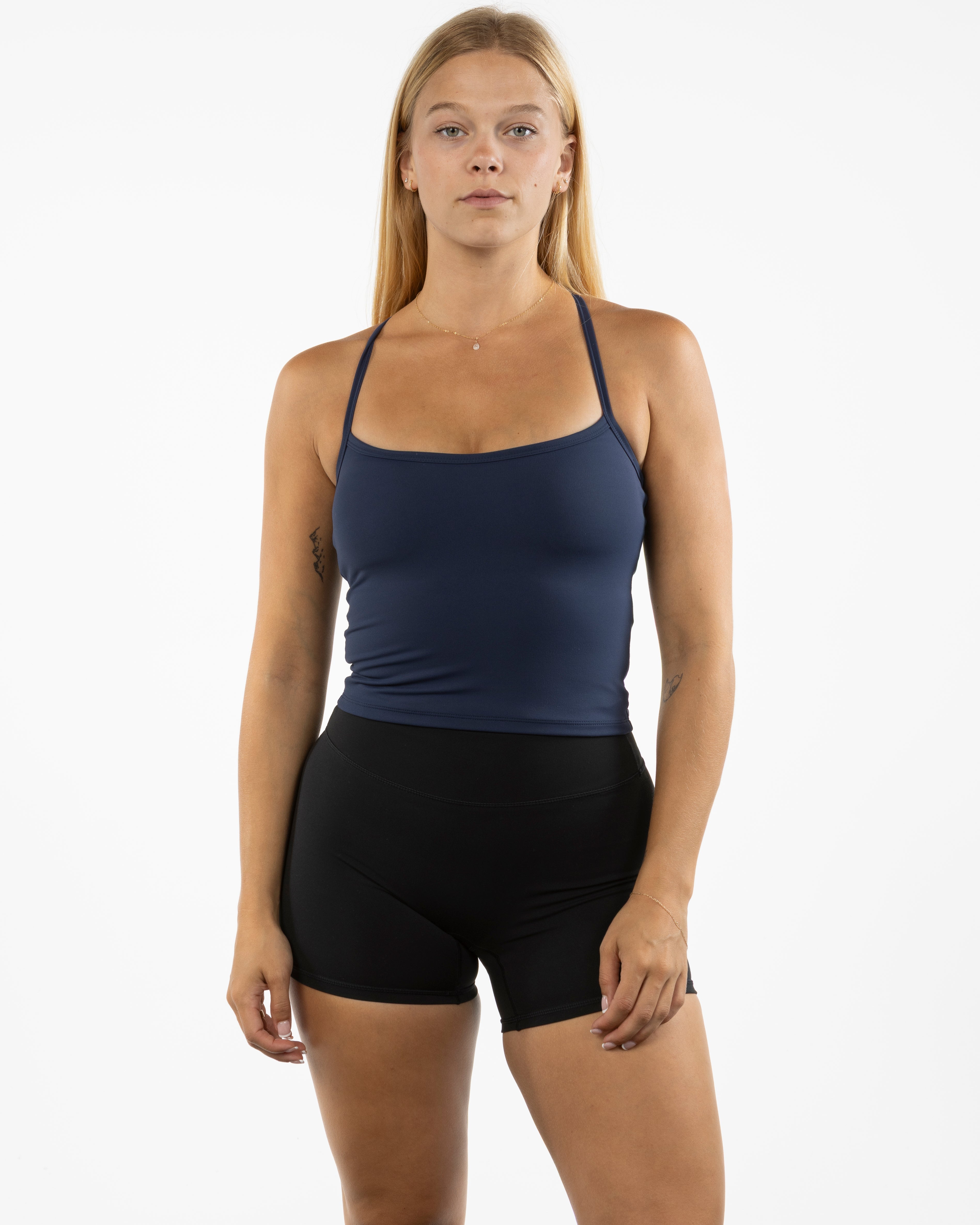 The Refinery Fitness Studio Womens Sporty Tank - Navy