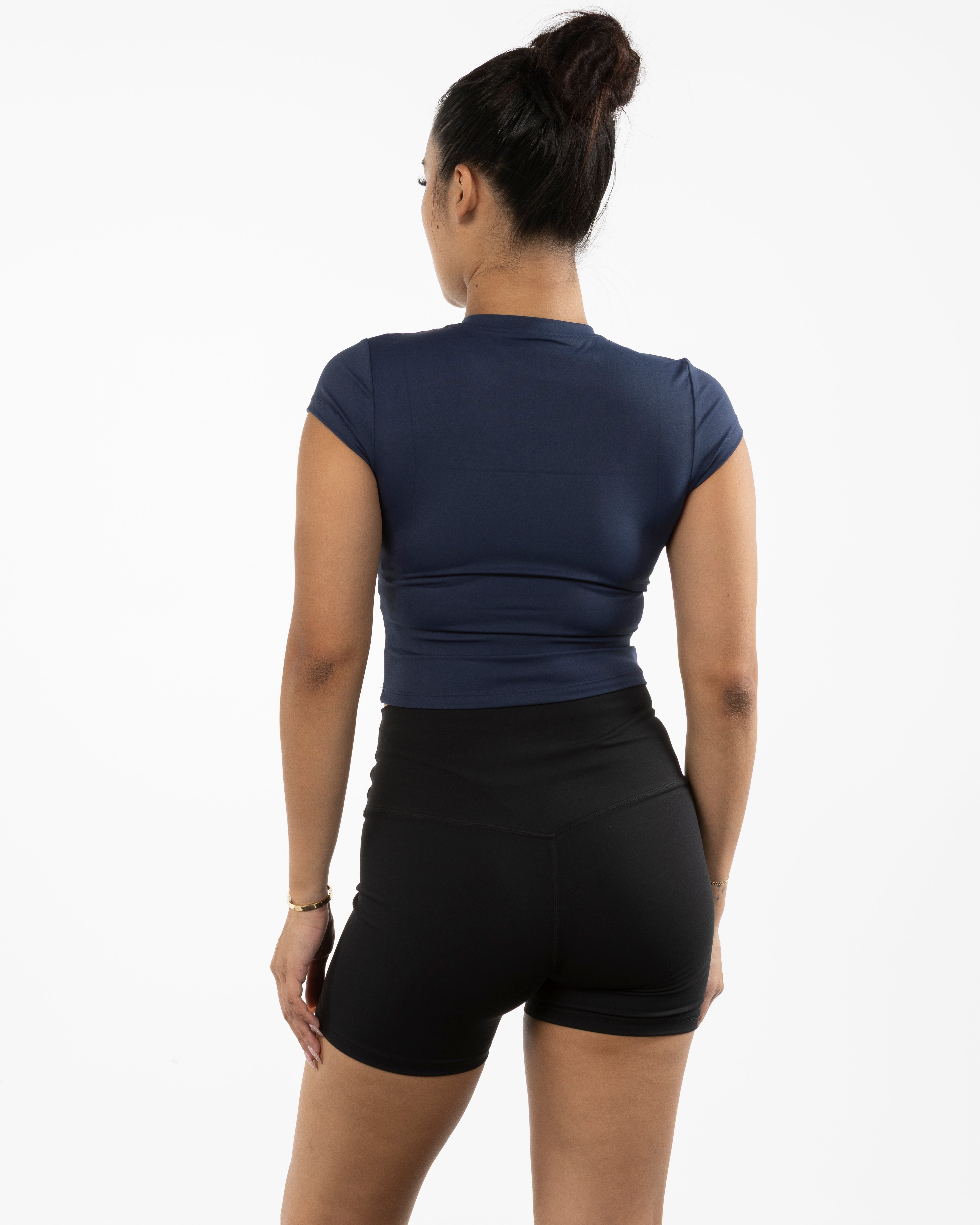 Pulse 712 Sporty Crop Short Sleeve - Navy