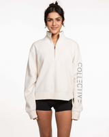 Collective Studios - The Womens 1/4 Zip - Off White