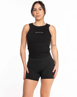 Collective Studios - The Micro Rib Racer Crop - Black