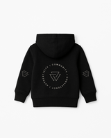 Commit Fitness - Kids Zip Hoodie - Black with Oat