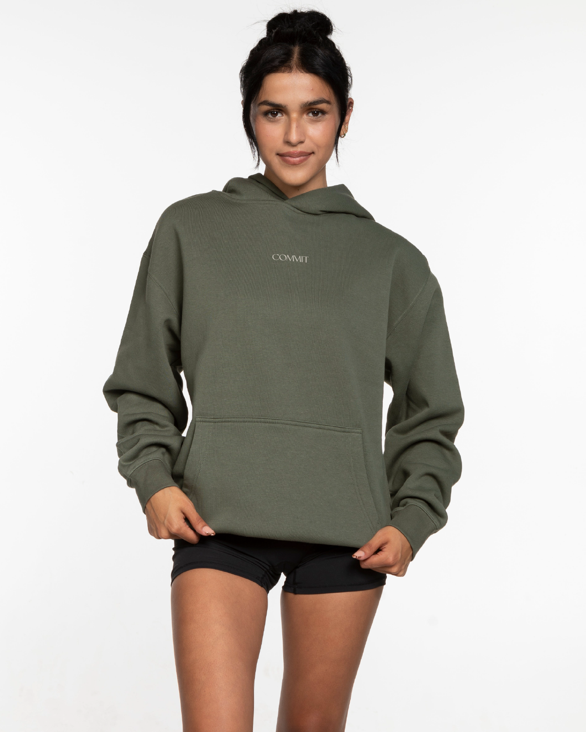 Commit Fitness - Men's Hoodie - Cypress with Oat