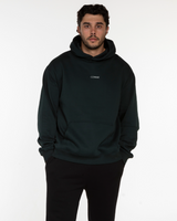 Commit Fitness - Men's Hoodie - Pine Green with White