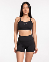 Commit Fitness - Basic Bra - Black with White