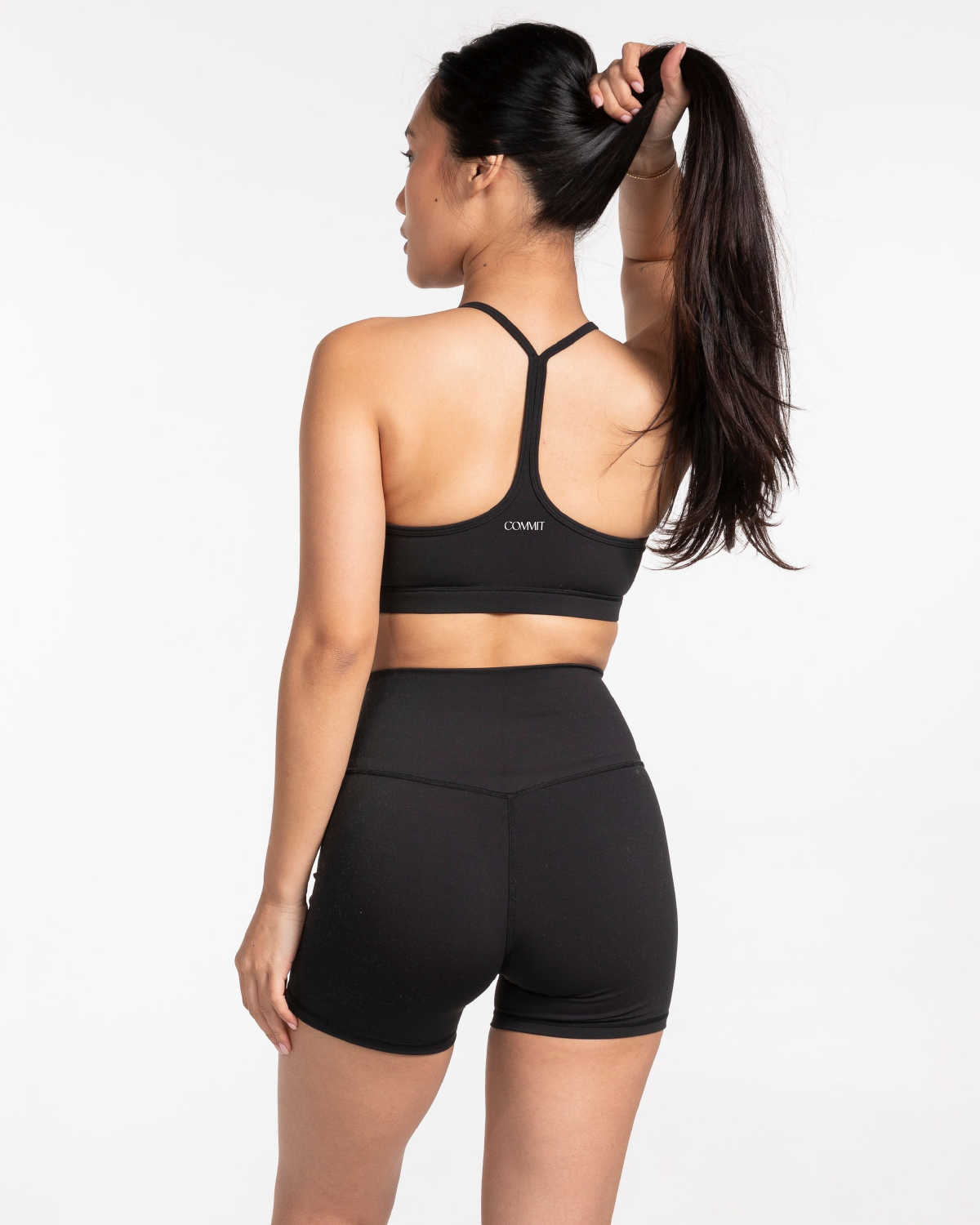 Commit Fitness - Basic Bra - Black with White