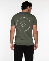 Commit Fitness - Mens Tee - Cypress with White