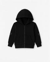 Commit Fitness - Kids Zip Hoodie - Black with Oat
