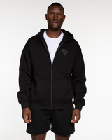 Commit Fitness - Mens Zip Hoodie -  Black with Oat