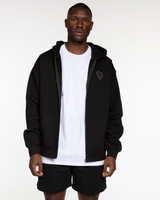Commit Fitness - Mens Zip Hoodie -  Black with Oat
