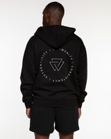 Commit Fitness - Mens Zip Hoodie -  Black with Oat