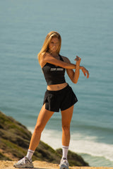 The Racer Tank - Black - Team Ariana - Center Chest & Back Center - White