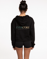 EverCore Crop Terry Hoodie - Black