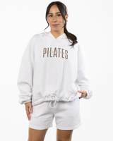 EVERCORE - The Cropped Drawstring Hoodie - White
