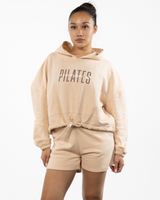 EVERCORE - The Cropped Drawstring Hoodie - Nude