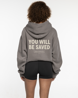 Fed By The Fruit Mens Hoodie - Washed Gray - You Will Be Saved Logo