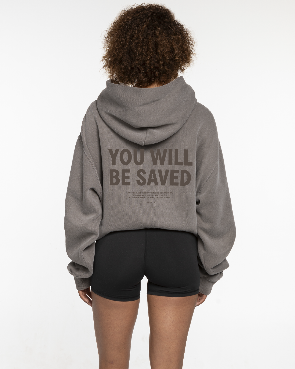 Fed By The Fruit Mens Hoodie - Washed Gray - You Will Be Saved Logo