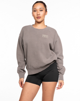 Fed By The Fruit Womens Crewneck - Washed Gray