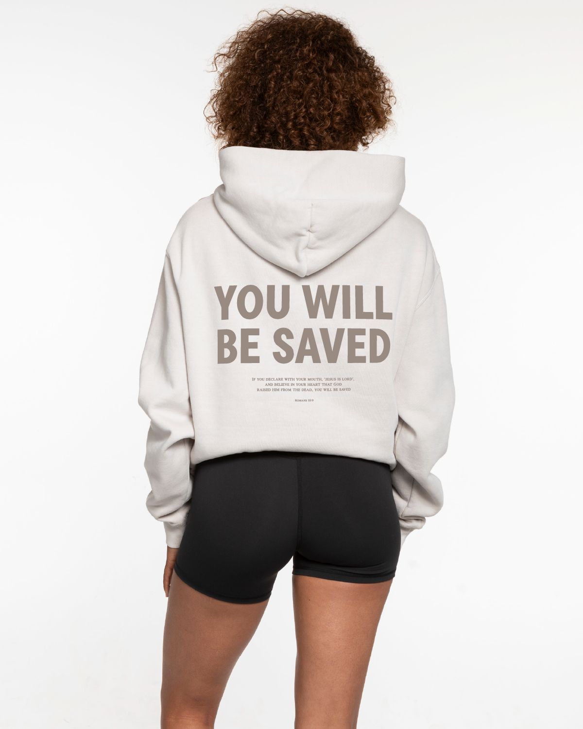 Fed By The Fruit Mens Hoodie - Washed Bone - You Will Be Saved Logo
