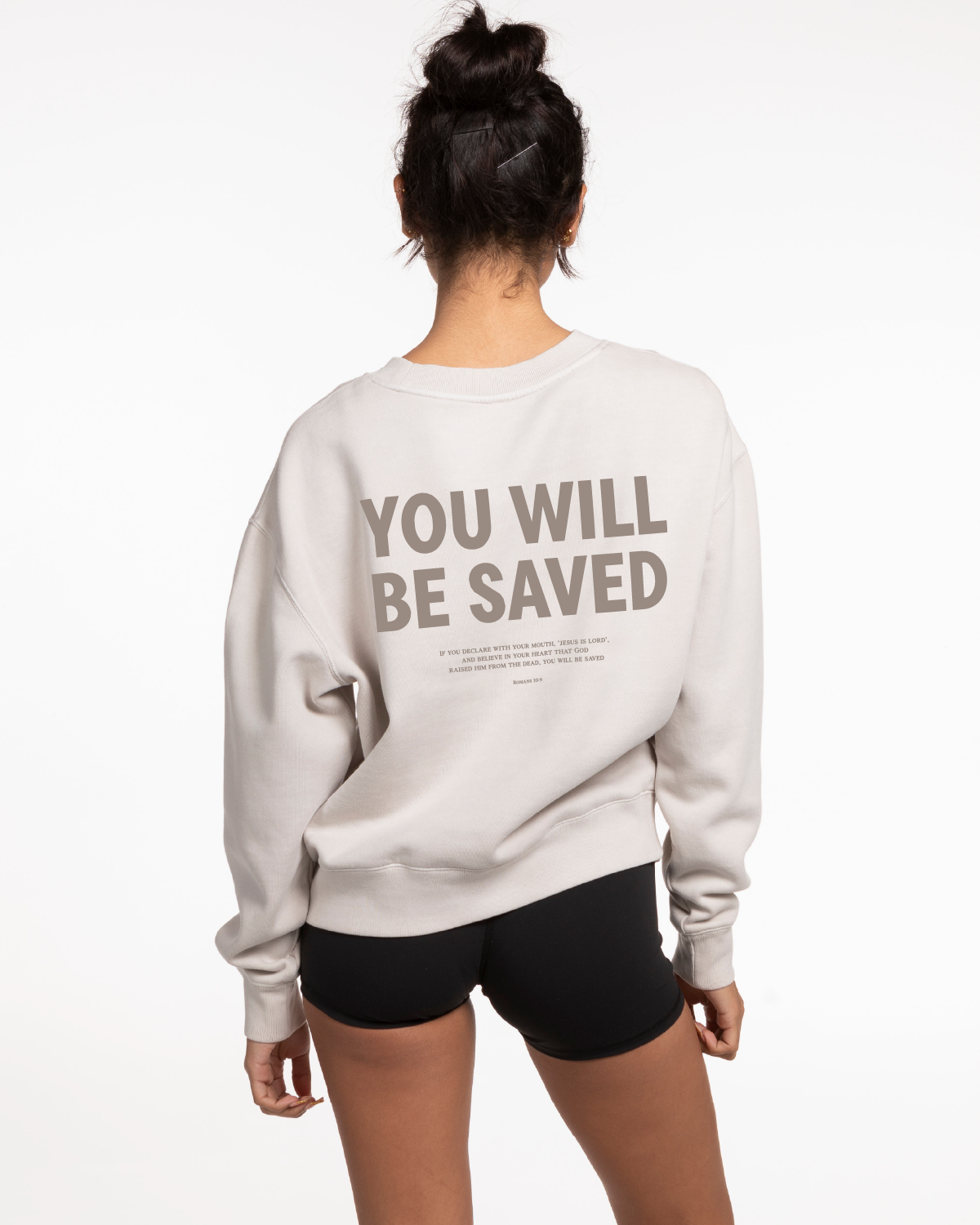 Fed By The Fruit Womens Crewneck - Washed Bone - You Will Be Saved