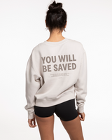 Fed By The Fruit Womens Crewneck - Washed Bone - You Will Be Saved