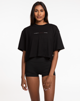 Fit Results - The Oversized Crop Tee - Black
