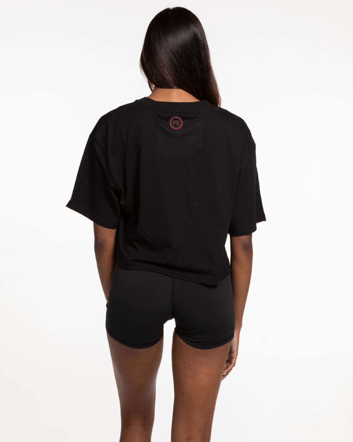 Fit Results - The Oversized Crop Tee - Black