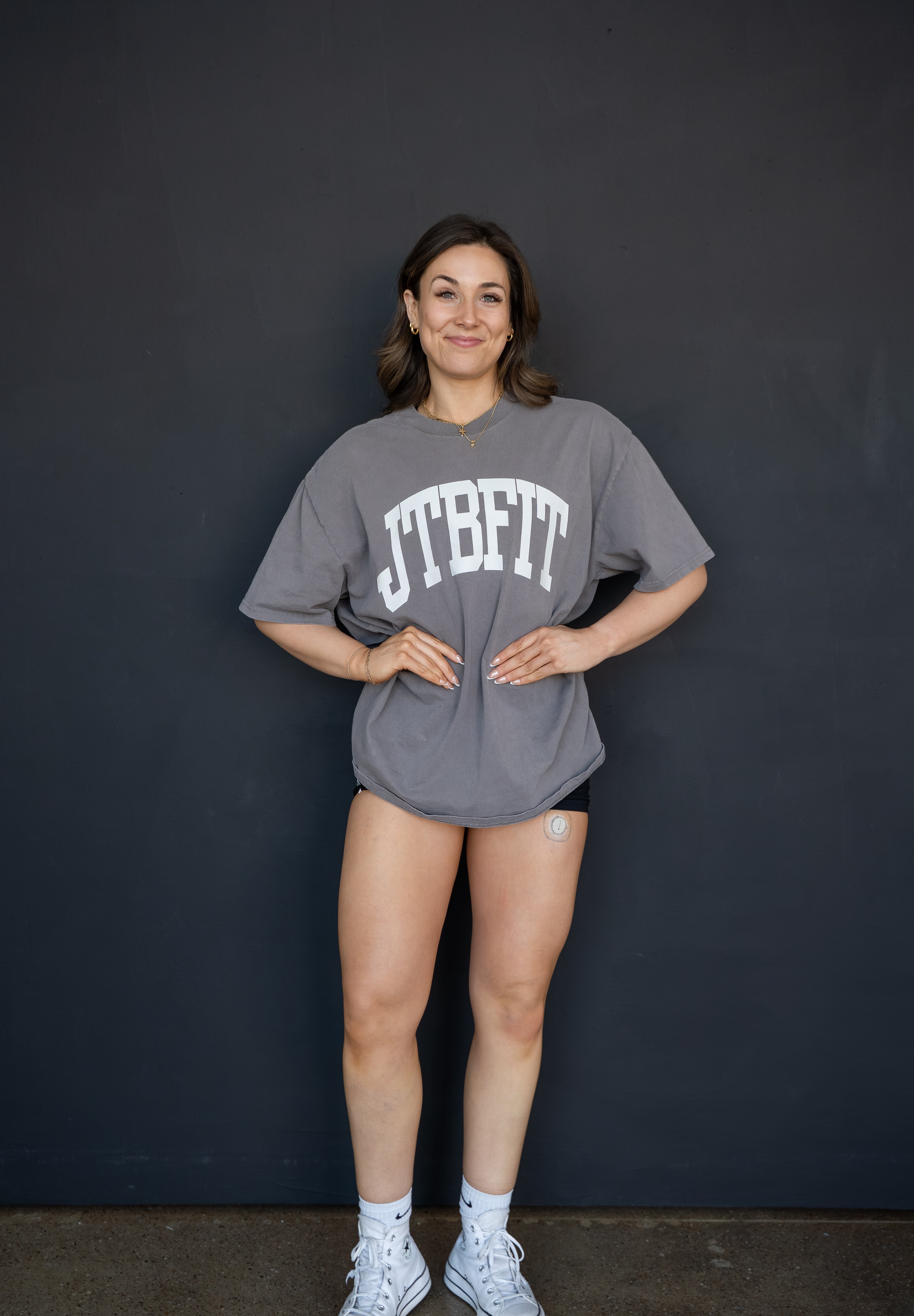 JTBFit Mens Heavyweight Tee - Washed Gray