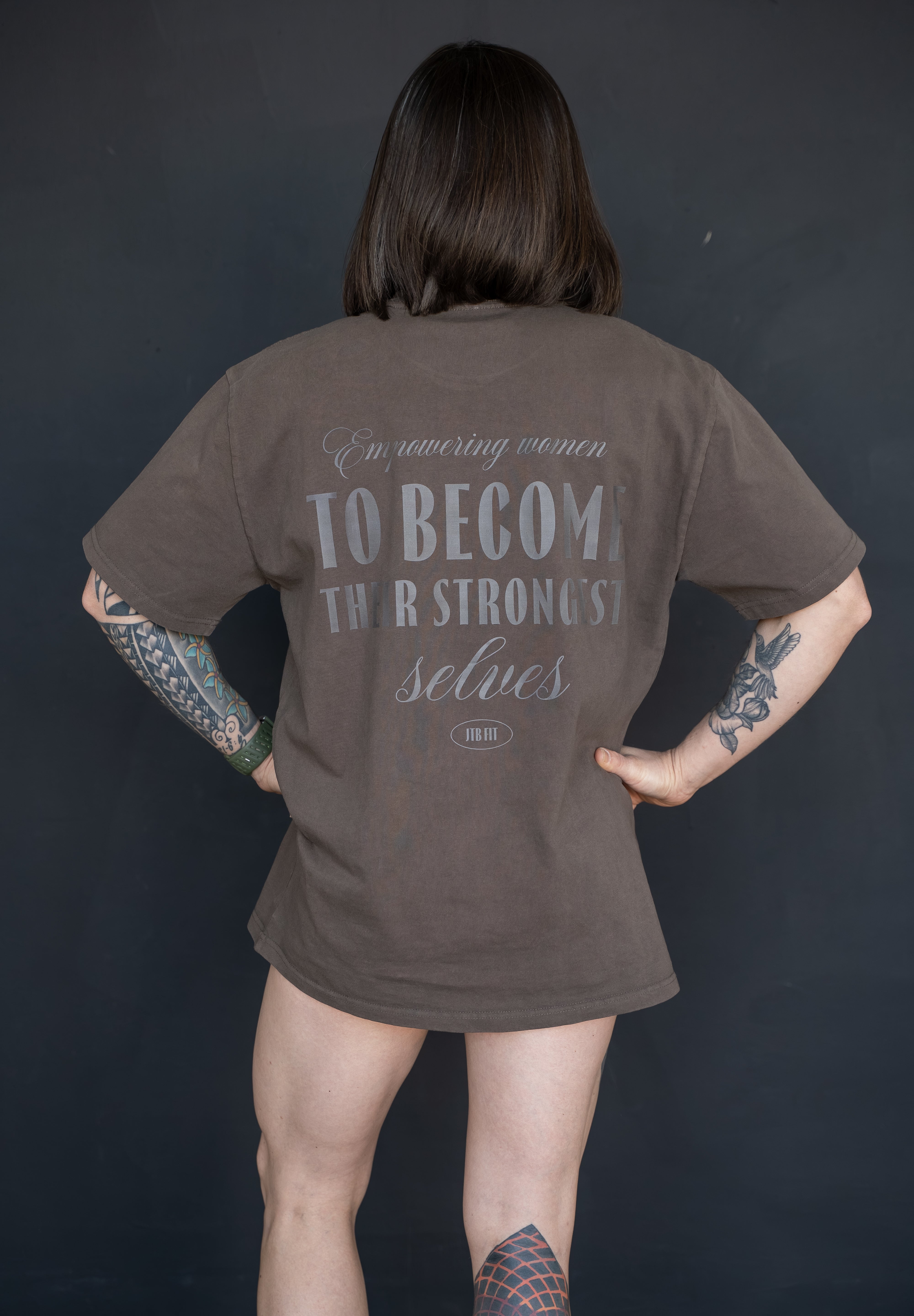 JTBFit Mens Heavyweight Tee - Washed Walnut