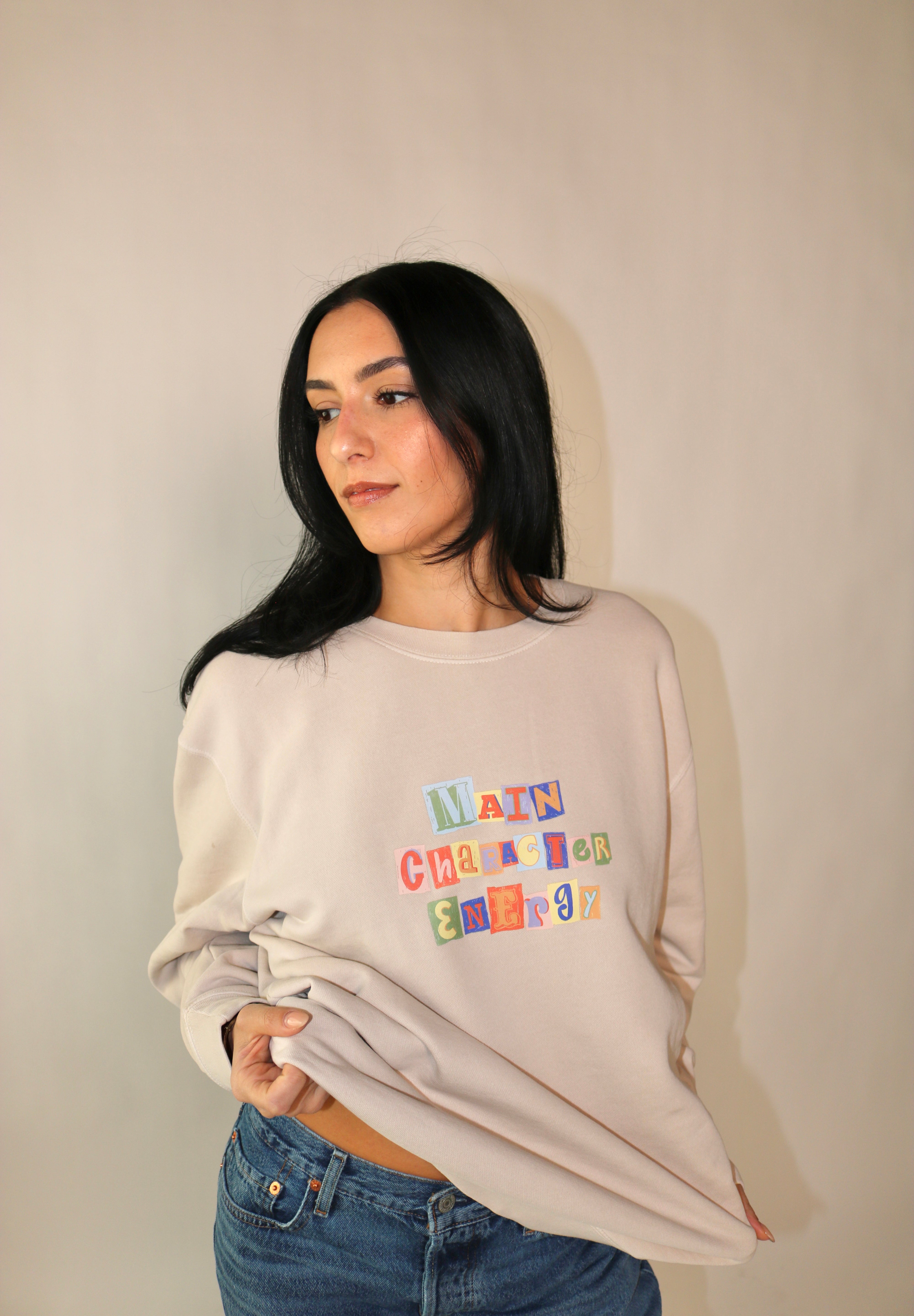 Main Character Classic Crewneck - Washed Ivory