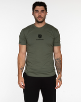 The Mens Tee - Cypress - Irfitness LLC - Center Chest - Back Neckline - Printed - Black