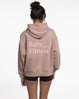 The Womens Hoodie - Clay - Ignite Barre & Fitness - Left Chest & Back Stacked - Printed - Bone