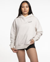 The Womens Hoodie - Bone - Ignite Barre & Fitness - Left Chest & Back Stacked - Printed - Black