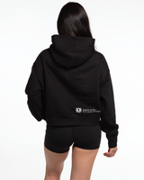 The Womens Crop Hoodie - Black - ISOT Logo Crop Hoodie