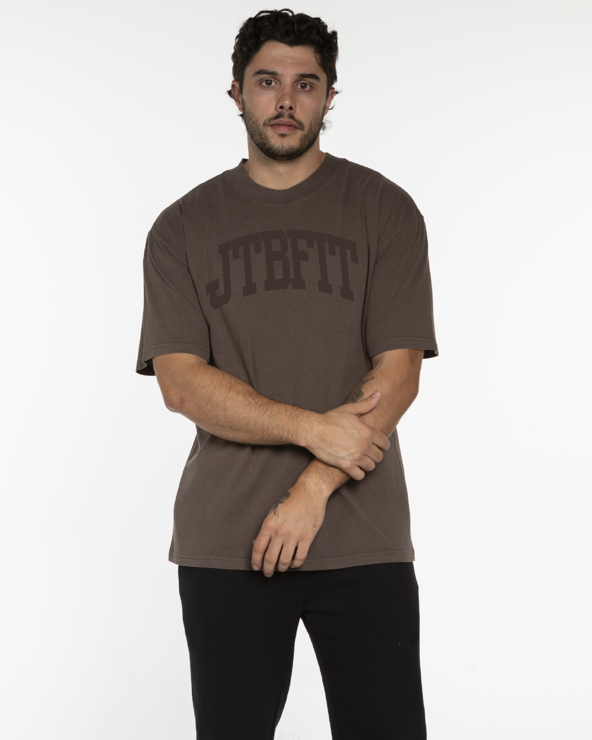 JTBFit Mens Heavyweight Tee - Washed Walnut