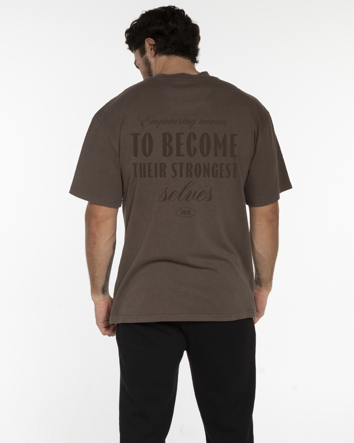 JTBFit Mens Heavyweight Tee - Washed Walnut