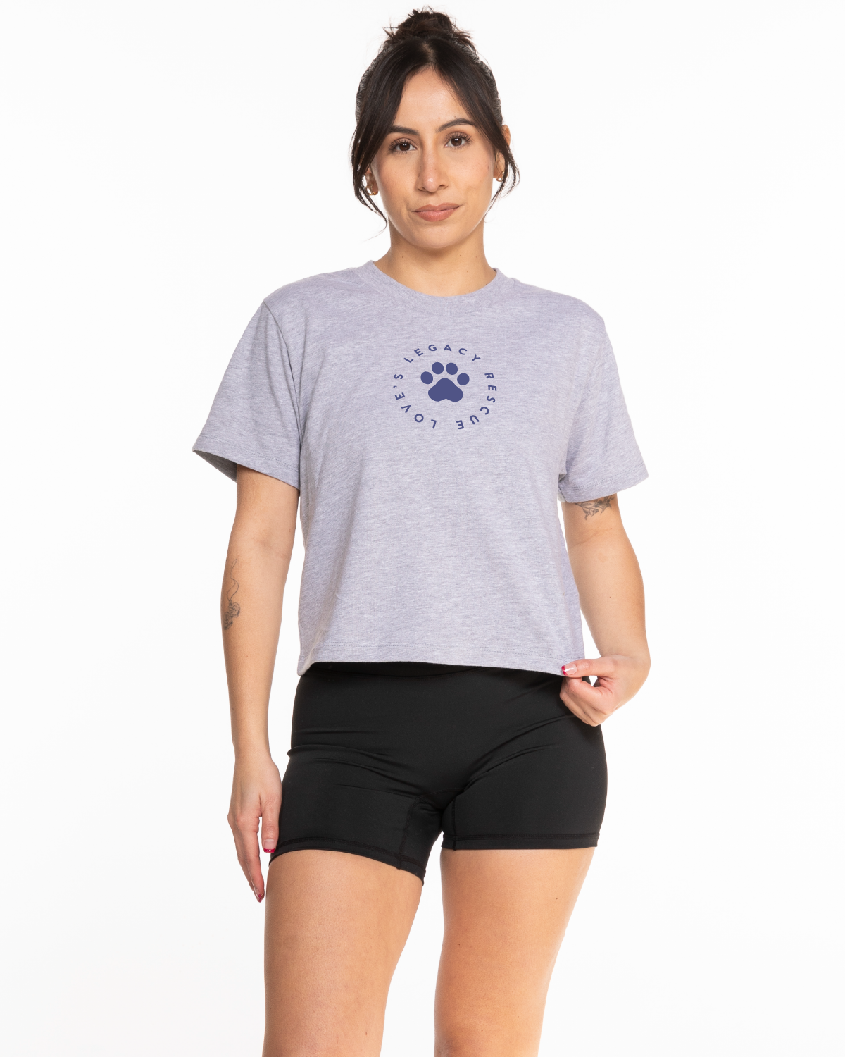 LLR - The Boxy Crop Tee - Heather