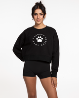 LLR - The Womens Crop Crewneck - Black