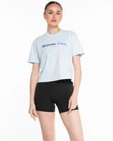 LLR - The Midweight Crop Tee - Light Blue