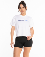 LLR -The Midweight Crop Tee - White