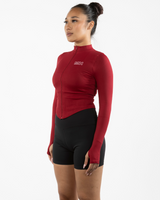 Madhouse - The 3/4 Crop Zip Jacket - Red